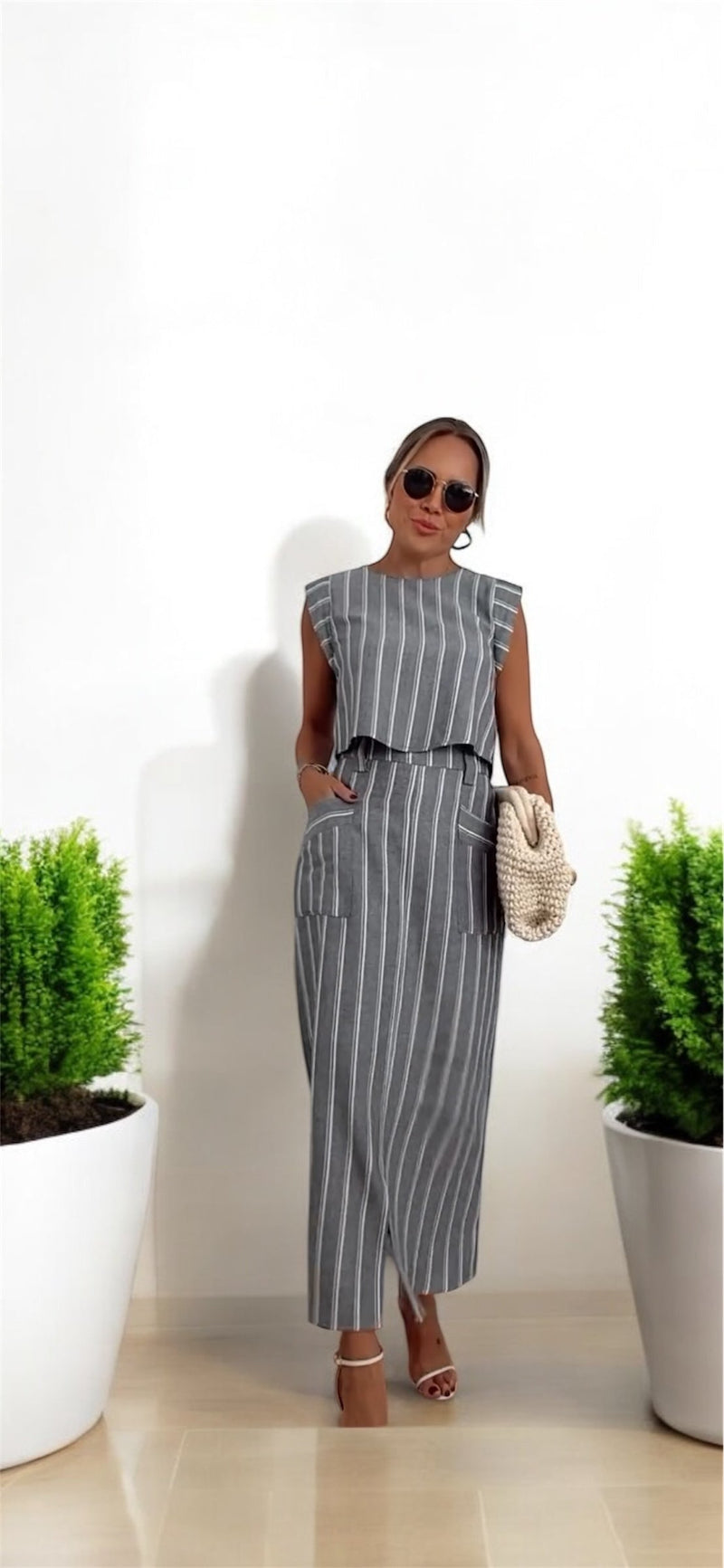 Conjunto Feminino - Capri - Feito em 100% Linho Italiano