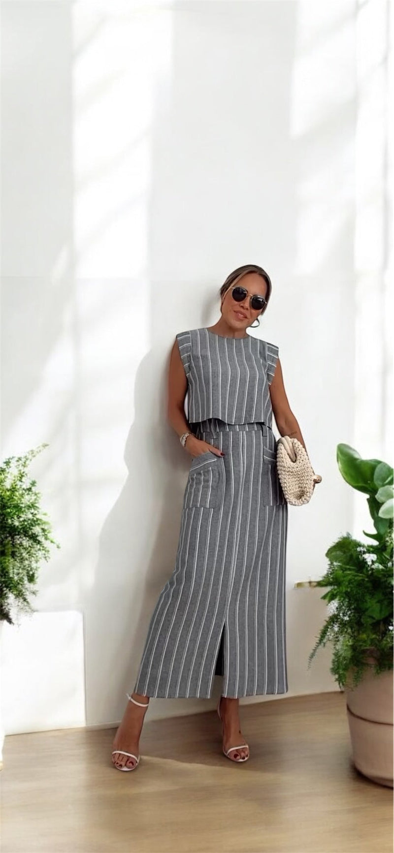 Conjunto Feminino - Capri - Feito em 100% Linho Italiano
