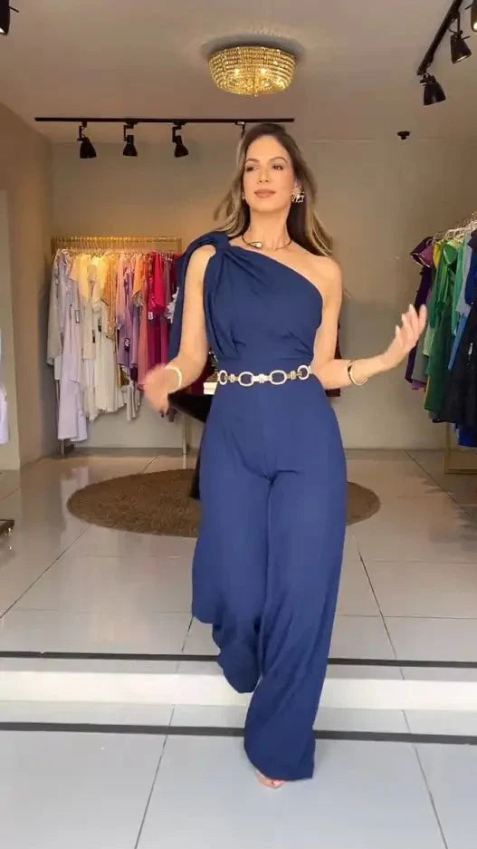 Macacão Harmonia Azul Marinho - Elegância e Estilo em Uma Única Peça